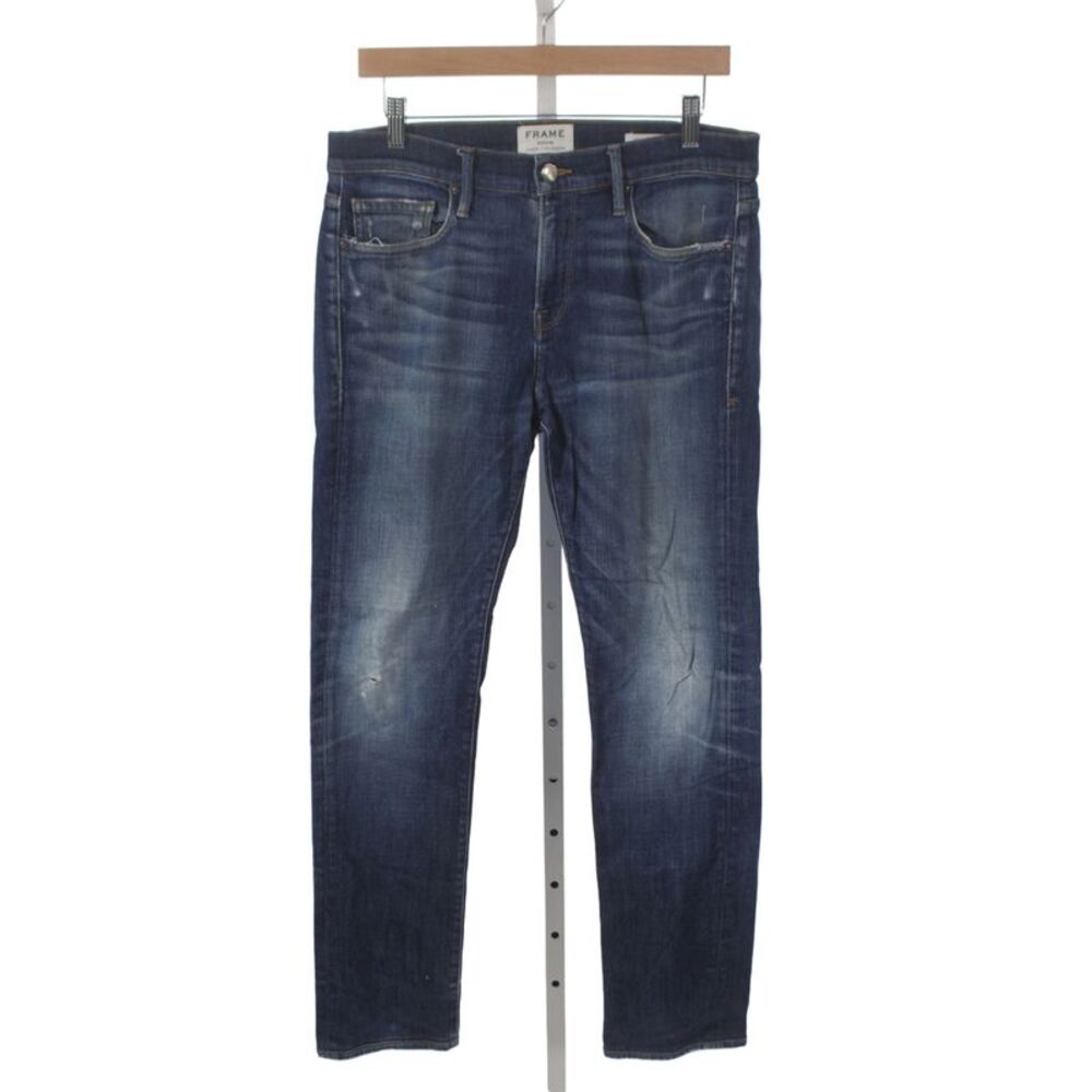 Frame Denim Mens Straight Jeans Blue Mid Rise Size 32